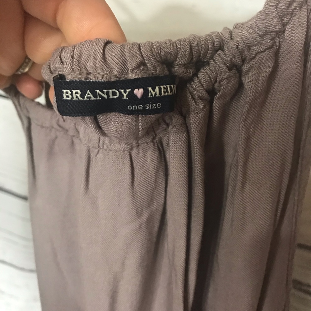 Brandy Melville tan romper one size - Picture 3 of 4